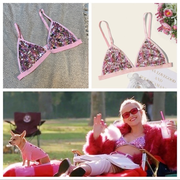 SHEIN Other - Elle Woods Vibes Pink Sparkly Bralette